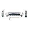 T-90-C Boston  bridge-tailpiece, G-model, with studs, fixed staggered saddles, chrome