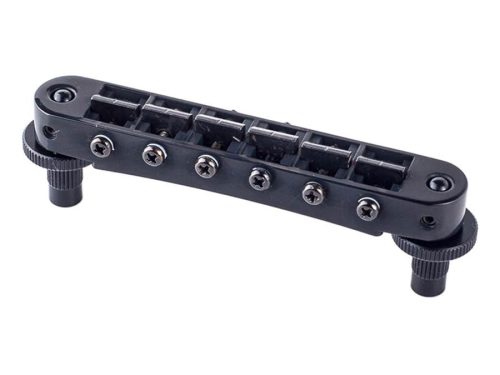 T3BP-BK TonePros  T3BP tune-o-matic bridge, for USA guitars, black