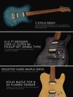 T7FM/NT Sire Guitars T Series Larry Carlton electric guitar T-style with flamed maple top natural