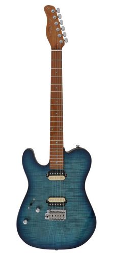 T7FML/TBL Sire Guitars T Series Larry Carlton lefty electric guitar T-style flamed maple top transparent blue