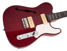 T7TM/STR Sire Guitars T Series Larry Carlton alder + ash chambered electric guitar T-style, see through red