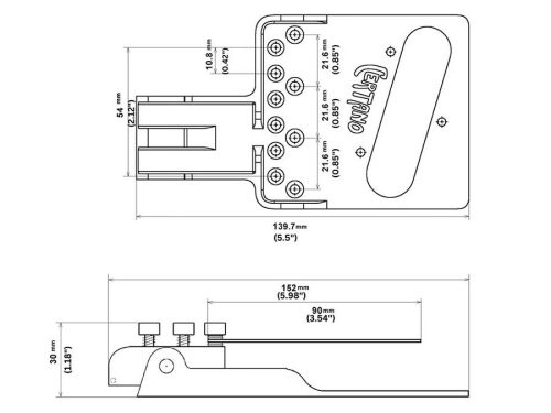 TB3525001 Allparts  Certano T-Bender, B&G-bender bridge for Tele, nickel