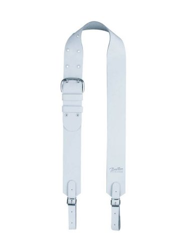 TBS-10-WH Boston  tuba/baritone strap, leather, white, made in Italy