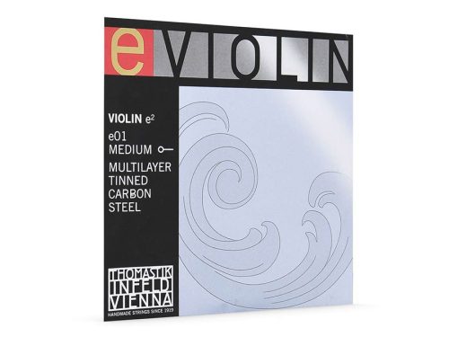 TH-01M Thomastik Infeld e2/mi2 violin string E-1 4/4 medium, multilayer tinned carbon steel