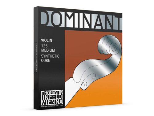 TH-135 Thomastik Infeld Dominant violin string set 4/4 medium, synthetic core, includes TH-130