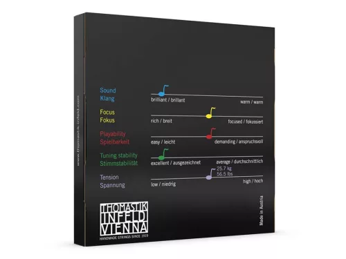 TH-58 Thomastik Infeld Präzision violin string set 4/4, carbon steel, includes TH-50, TH-51, TH-53 and TH-54