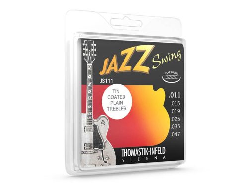 THJS-111T Thomastik Infeld Jazz Swing string set electric, nickel flatwound, 011T-015T-019-025-035-047 tinplated trebles