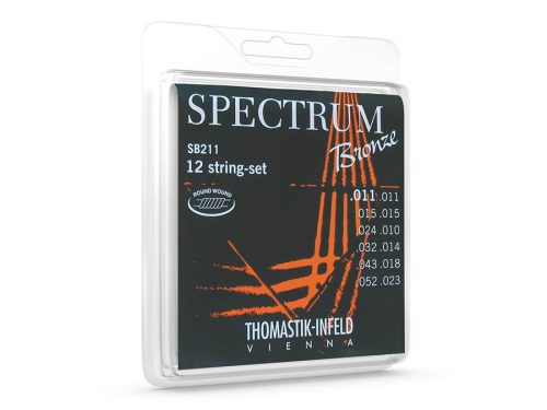 THSB-211 Thomastik Infeld Spectrum string set 12-string acoustic, bronze roundwound, 011