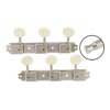 TK0700001 Allparts  Gotoh vintage deluxe style 3x3 keys on a strip, 70 mm, off-white plastic buttons, nickel, 2pcs