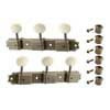 TK0700007 Allparts  Gotoh vintage deluxe style 3x3 keys on a strip, 70 mm, off-white plastic buttons, aged nickel, 2pcs