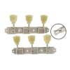 TK0708001 Allparts  Gotoh vintage deluxe style 3x3 keys on a strip, 70 mm, keystone buttons, nickel, 2pcs