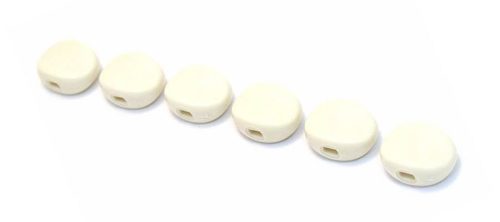 TK7710025 Allparts  plastic oval buttons, white, 6pcs