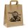 TLBL-01/50 private label  paper bag for campaign THINK LOCAL BUY LOCAL 22+12x29cm, 80gr brown craft paper