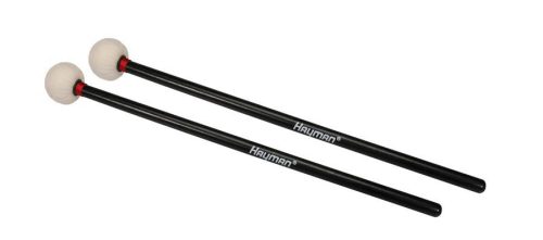 TM-202 Hayman  timpani mallets, 380 mm. rattan handle, black, pair, 35 mm. wood core head