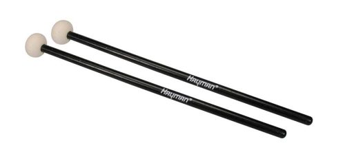 TM-203 Hayman  timpani mallets, 390 mm. rattan handle, black, pair, 35 mm. felt head