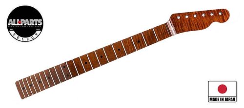 TMNFCRF Allparts Select limited edition VIN-MOD replacement neck for Telecaster, AAA+ roasted flamed maple, nitro finish