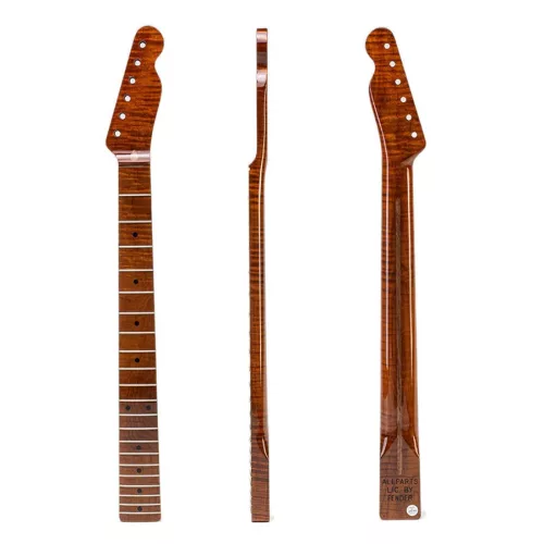 TMNFCRF Allparts Select limited edition VIN-MOD replacement neck for Telecaster, AAA+ roasted flamed maple, nitro finish