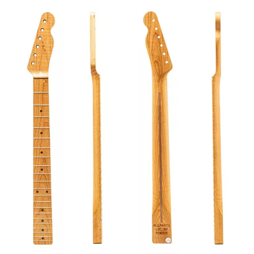 TMOCRF Allparts Select limited edition VIN-MOD replacement neck for Telecaster, AAA+ roasted flamed maple, unfinished