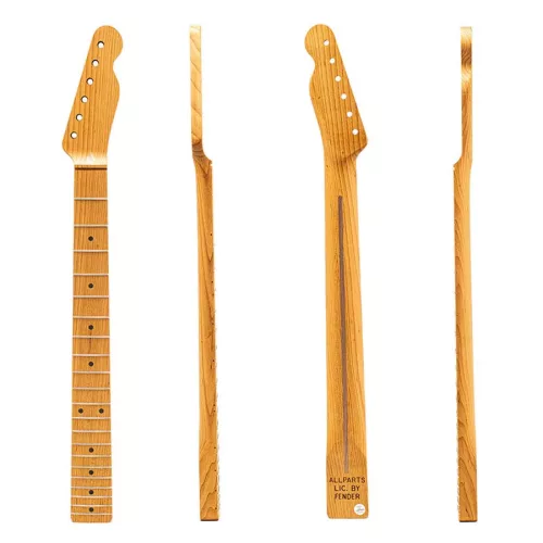 TMOCRQ Allparts Select limited edition VIN-MOD replacement neck for Telecaster, quartersawn roasted maple, unfinished