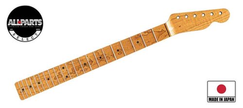 TMOFATRF Allparts Select limited edition VIN-MOD replacement neck for Telecaster, AAA+ roasted flamed maple, chunky C shape, unfinished