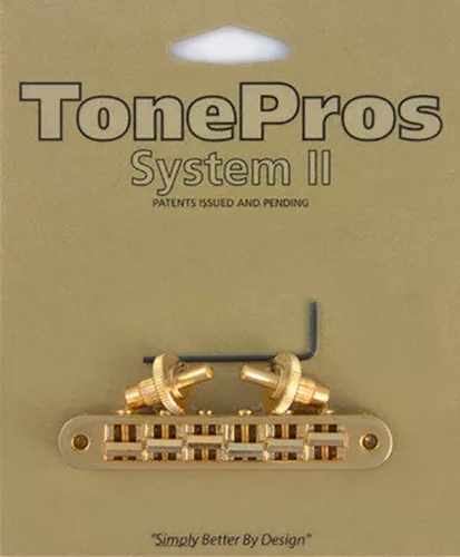 TP6-G TonePros  TP6 tune-o-matic bridge, for USA guitars, gold