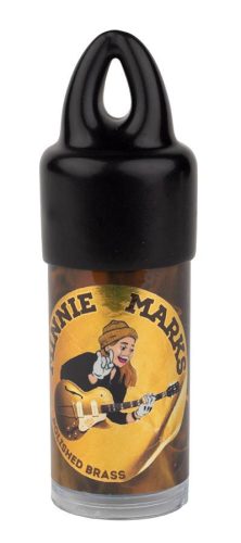 TRS-XSMM The Rock Slide  polished brass Minnie Marks signature slide, hybrid balltip/open end, extra small