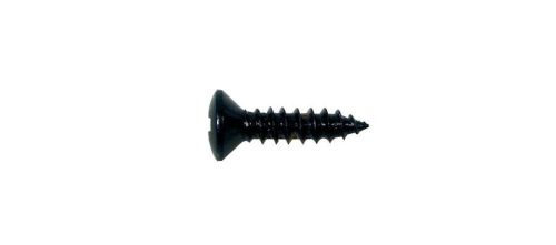 TS-01-B Boston  screw, 3x12mm, 12pcs, oval countersunk, tapping, for pickguard, black