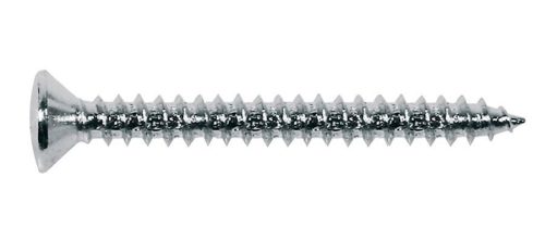 TS-03-C Boston  screw, 4x45mm, 12pcs, oval countersunk, tapping, for neck mount, chrome