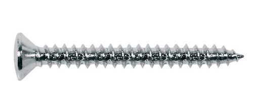 TS-04-C Boston  screw, 4,5x45mm, 12pcs, oval countersunk, tapping, for neck mount, chrome