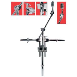   TTH-20 Hayman  double tom holder with cymbal arm, 1 shaft, 2 tom arms, easy lock, no bracket