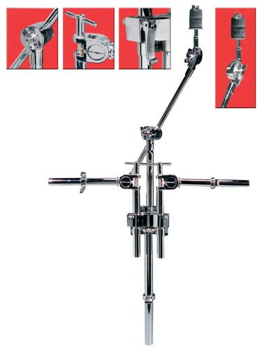 TTH-20 Hayman  double tom holder with cymbal arm, 1 shaft, 2 tom arms, easy lock, no bracket