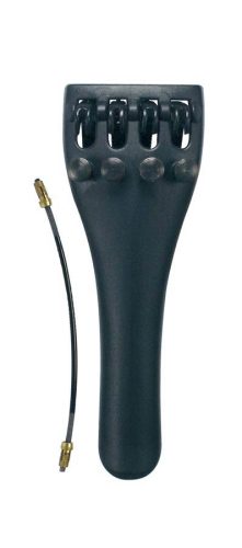 TV-7034 Akustikus  violin tailpiece, 3/4, synthetic, black, with 4 finetuners