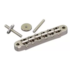   Ti-103B-N Gotoh  bridge for e-guitar, "tune-o-matic"  thumbwheel spacing 74,0mm, titanium saddles, nickel