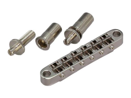 Ti-103B-T-N Gotoh  bridge for e-guitar, "tune-o-matic" stud spacing 74,0mm, titanium saddles, nickel