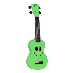   U-SMILE GN Mahalo Smiley Series soprano ukulele, green, with bag