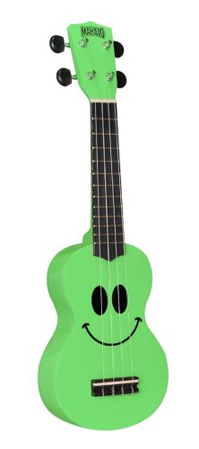 U-SMILE GN Mahalo Smiley Series soprano ukulele, green, with bag