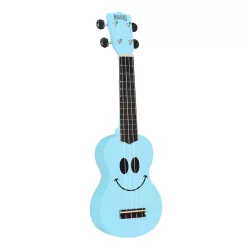   U-SMILE LBU Mahalo Smiley Series soprano ukulele, light blue, with bag