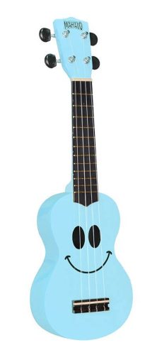 U-SMILE LBU Mahalo Smiley Series soprano ukulele, light blue, with bag