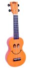 U-SMILE OR Mahalo Smiley Series soprano ukulele, orange, with bag