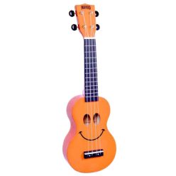   U-SMILE OR Mahalo Smiley Series soprano ukulele, orange, with bag