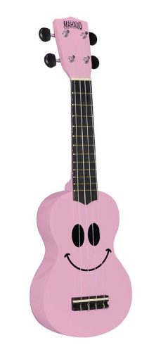 U-SMILE PK Mahalo Smiley Series soprano ukulele, pink, with bag