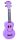 U-SMILE PP Mahalo Smiley Series soprano ukulele, purple, with bag