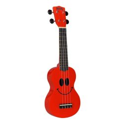   U-SMILE RD Mahalo Smiley Series soprano ukulele, red, with bag