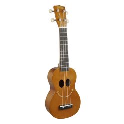   U-SMILE TBR Mahalo Smiley Series soprano ukulele, transparent brown, with bag