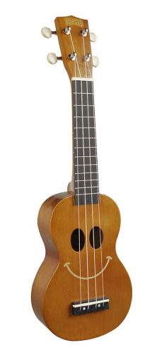 U-SMILE TBR Mahalo Smiley Series soprano ukulele, transparent brown, with bag