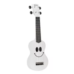   U-SMILE WT Mahalo Smiley Series soprano ukulele, white, with bag