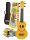 U-SMILE YWK Mahalo Smiley Series soprano ukulele pack SMILE, yellow, with essentials accessory pack