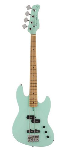 U5 A4/MT Sire Basses U Series Marcus Miller alder with flamed maple top 4- string short scale passive bass guitar mint green