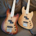 U5 A4/NT Sire Basses U Series Marcus Miller alder with flamed maple top 4- string short scale passive bass guitar natural