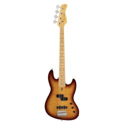   U5 A4/TS Sire Basses U Series Marcus Miller alder with flamed maple top 4- string short scale passive bass guitar tobacco sunburst